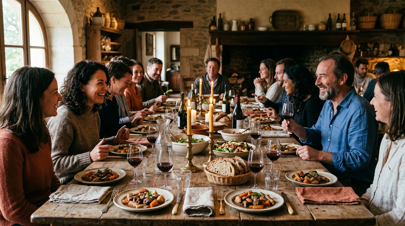 Table d'hôtes conviviale avec produits locaux