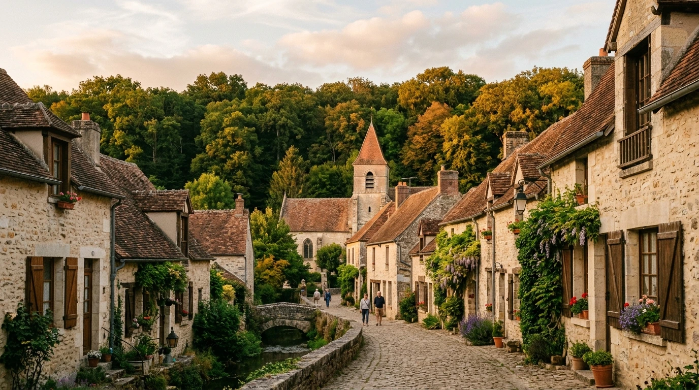 Village de caractère en lisière de forêt francilienne