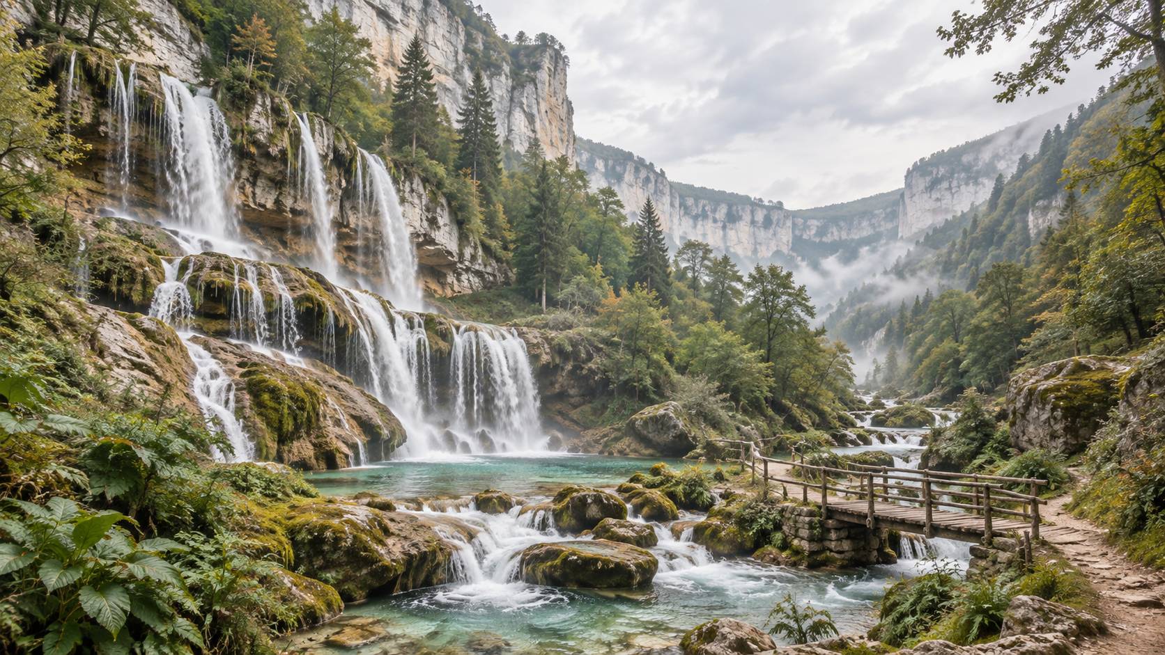 Illustration éditoriale du sujet : À la découverte des cascades les plus spectaculaires du Jura
