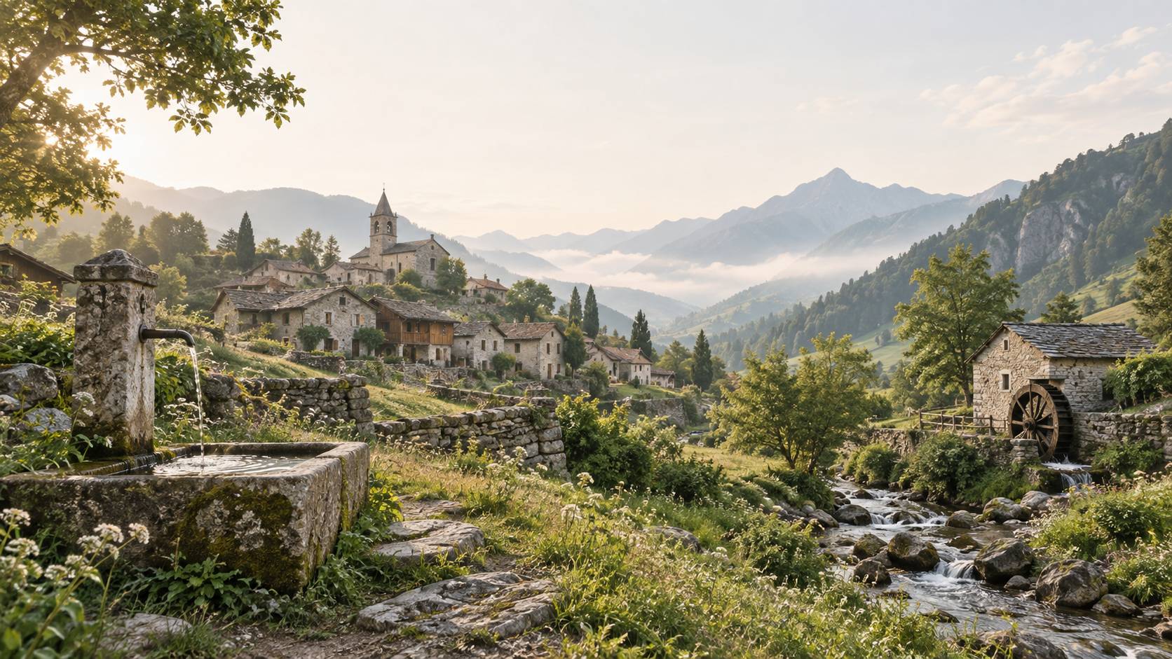 Illustration éditoriale du sujet : Explorer les trésors cachés de la Vallée d'Aure dans les Pyrénées