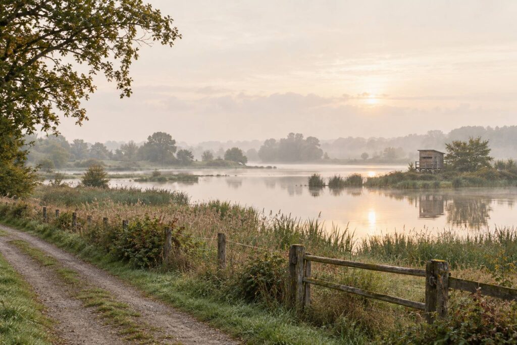 Illustration éditoriale du sujet : Les étangs de la Brenne : à la découverte d'un paysage façonné par la nature et l'homme