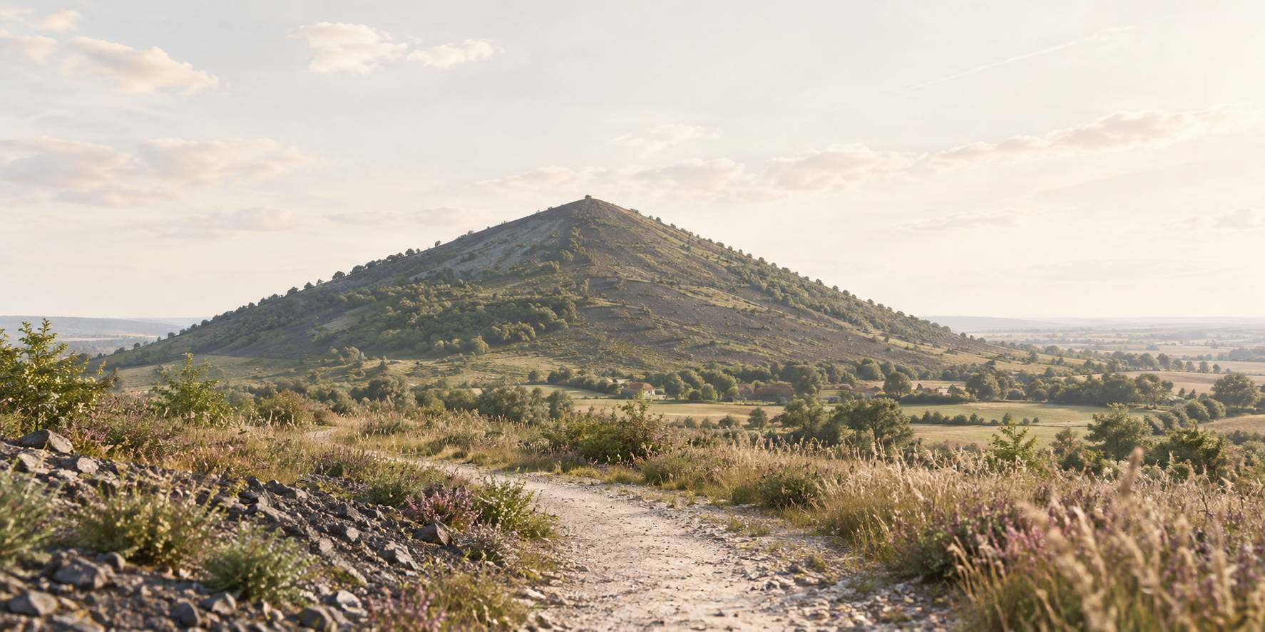 Illustration éditoriale du sujet : Les Terrils : Les Géants Oubliés qui Sculptent le Paysage du Nord