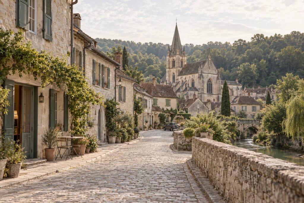 Illustration éditoriale du sujet : Mussy-sur-Seine : joyau pittoresque et incontournable village de la Champagne